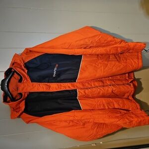 CHAPS Ralph Lauren Orange & Navy Hooded Puffer Jacket | Big & Tall 2X | Winter